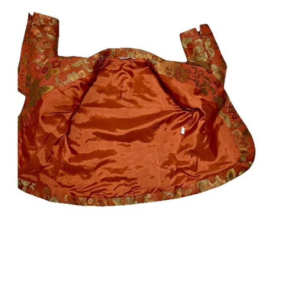 Connie Roberson Silk Floral Brocade‎ Blazer Jacket Women Lined Button USA Made - Picture 9 of 10